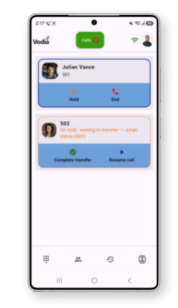 Vodia Phone 2 Turns Android Phones into Vodia Extensions